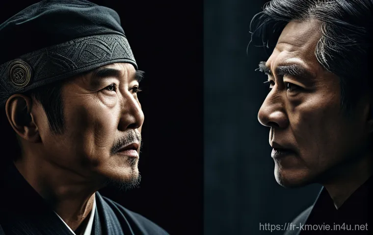 최민식과 류승룡의 연기 비교 - A vibrant, dynamic shot of a versatile Korean actor, showcasing his incredible range. He is depicted...
