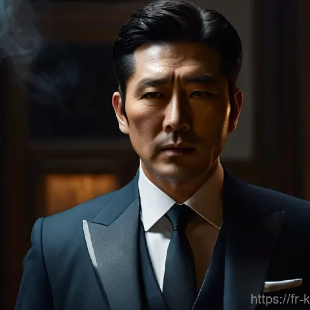 황정민과 곽도원의 연기 비교 - **Hwang Jung-min: The Charismatic Anti-Hero**
    A powerful full-body shot of actor Hwang Jung-min ...